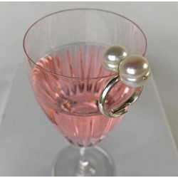 Dione Perlenring: Silberring mit 9mm Süsswasserperlen - verstellbare Ringschiene