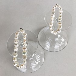 Idyia Perlenohrringe weiss aus Süsswasserperlen und Silber