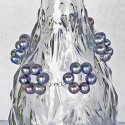 Halia Perlenarmband grau aus Süsswasserperlen und Silber