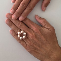 Halia Fingerkettchen aus ca. 9mm Perlen rosa