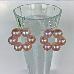 Halia Perlenohrringe rosa aus Süsswasserperlen und Silber