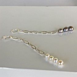 Telesto Perlenohrringe aus Süsswasserperlen und Silber